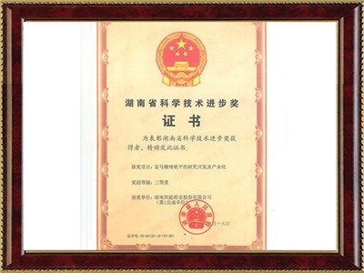 省科技進步三等獎